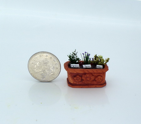 Tiny Planted Kitchen Herb Trough (image for) Tiny Planted Kitchen Herb Trough
